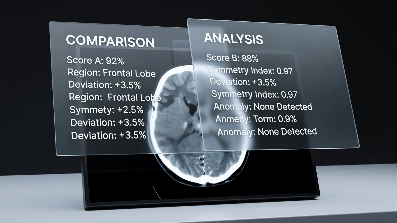 Side-by-side comparison of ABC2-SPH and ICH Score components showing overlapping and unique variables