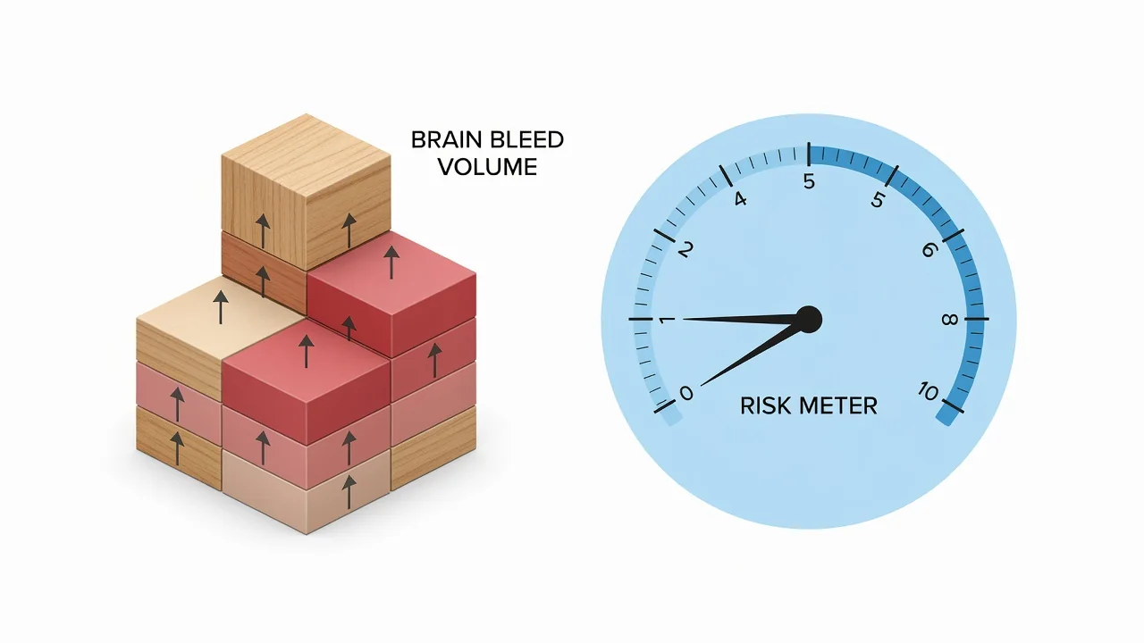 Doctor using simple visual aids to explain brain injury prognosis to concerned family members in hospital waiting area
